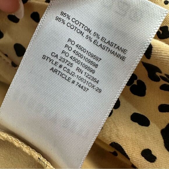 Aritzia Sunday Best Leopard Print Wrap Crop Top Sz XS - Picture 6 of 8